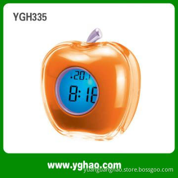 Apple shaped digital talking alarm clock